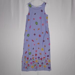 Cotton Connection Vtg 90s Maxi Dress Womens Small Purple Floral Fairy Multicolor
